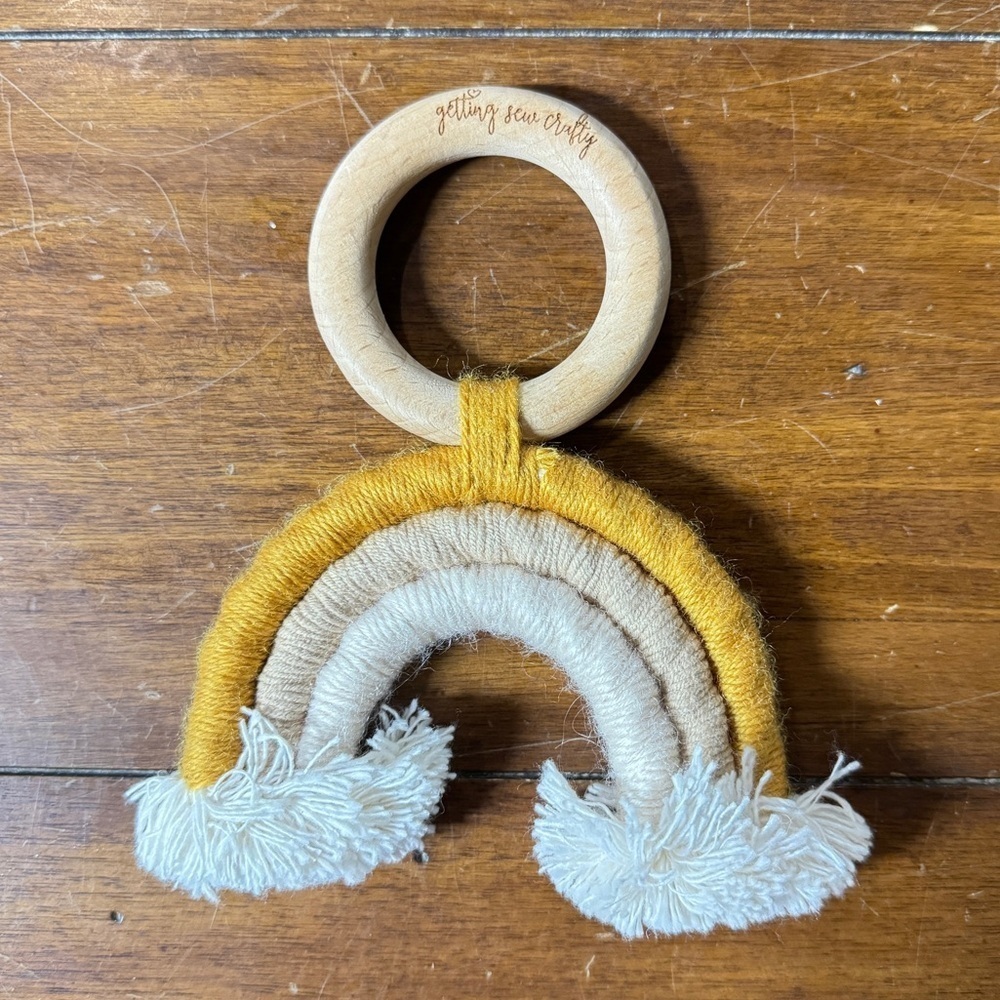 Rainbow Macrame Teether - Picture 5 of 5